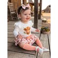 thumbnail image 3 of Cjfdfy Newborn Baby Girl Western Cowgirl Fall Outfit New To The Herd Highland Cow Print Long Sleeve Romper With Skort Headband Stockings Infant Farm Fall Winter Clothes Set, 3 of 9