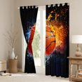 thumbnail image 3 of Manfei Basketball Game Black Out Curtains,Ball Sport Curtains Pack of 2 (42x63 Each),Orange Blue Black Bedroom Curtains For Girls Kids,Super Cozy Room Decor, 3 of 6