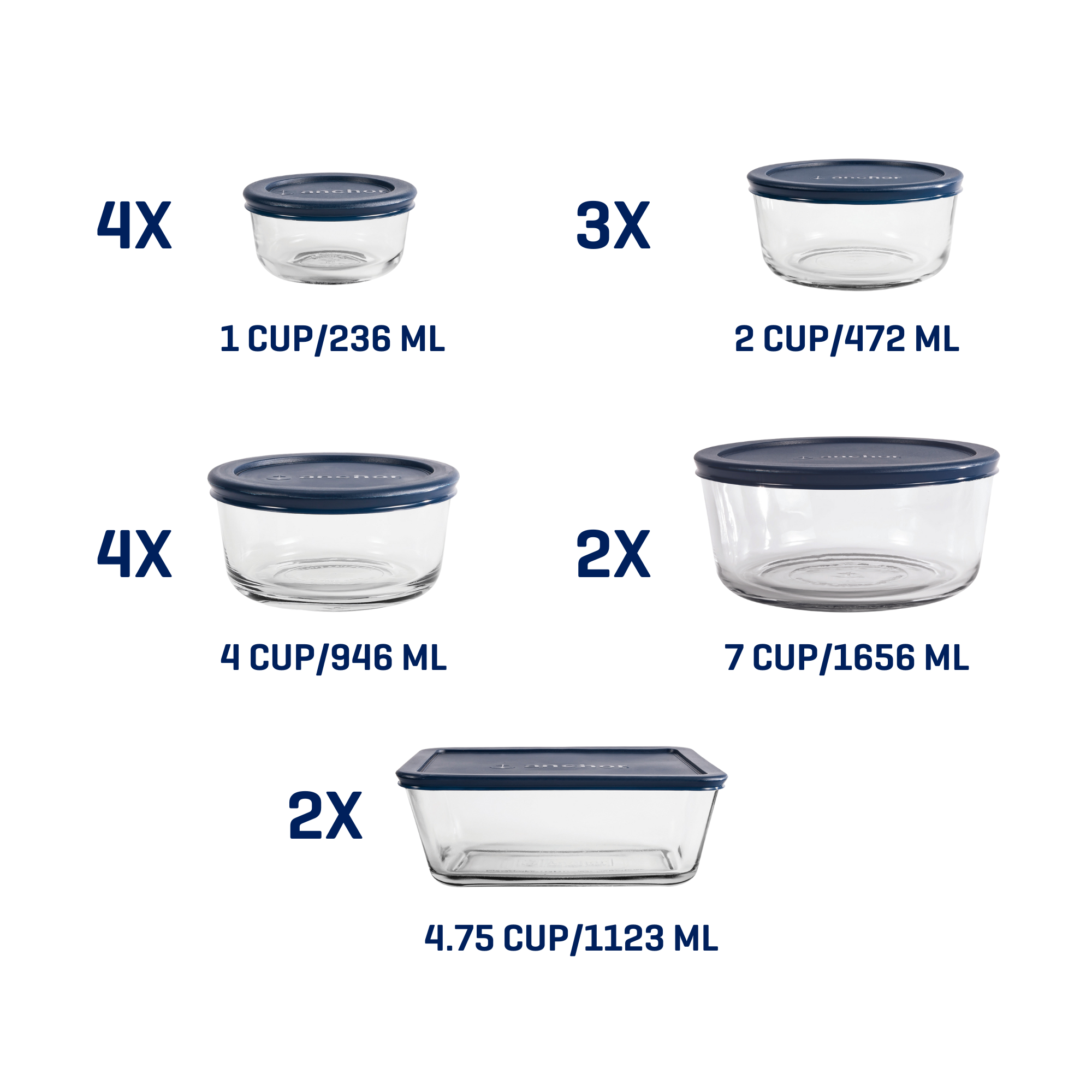 Anchor Hocking 30-Piece Glass Food Storage Set with SnugFit Lids photo 3