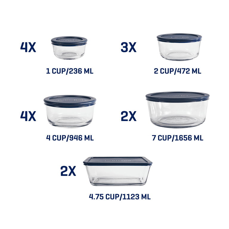 Anchor Hocking Glass Food Storage Containers with Lids, 30