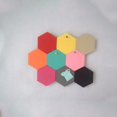 thumbnail image 4 of 10 Uds. Pegatinas de pared hexagonales de fieltro, fondo de transmisión en vivo no tejido, renovación de pared interior, pegatinas de pared autoadhesivas, 4 of 5
