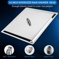 thumbnail image 2 of Voolan All Metal Shower Head with Extension Arm, Stainless Steel Waterfall Rainfall Showerheads, High Flow Bathroom Square Rain Shower Head (16‘‘ Shower Head with 20‘‘ Shower Arm, Chrome), 2 of 6