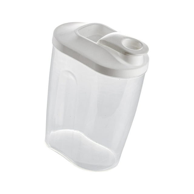 Contenedor de almacenamiento de alimentos hermético a prueba de polvo, organizador de cocina y despensa para el hogar Blanco Grande