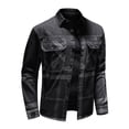 thumbnail image 6 of Sale Jean Jacket Men，Men's Casual Button Down Denim Jacket Classic Out Going Jean Coat Streetwear Colorblock Tops, 6 of 9