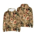 thumbnail image 6 of Bingfone Animal Leopard Men's Drawstring Hoodie Long Sleeve Pocket Sweatshirts-Large, 6 of 6