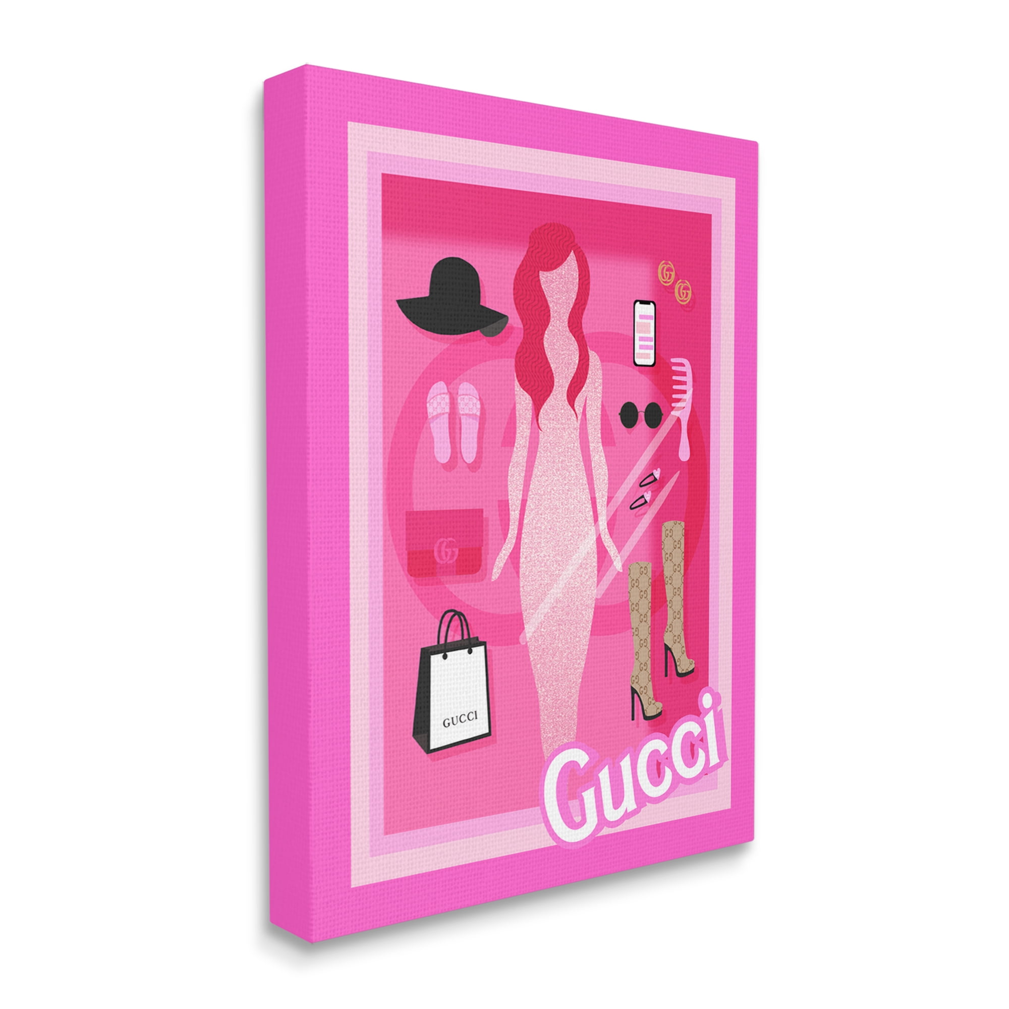 Stupell Industries Glam Fashion Doll Beauty & Fashion Painting Gallery Wrapped Canvas Print Wall Art, 16 x 20