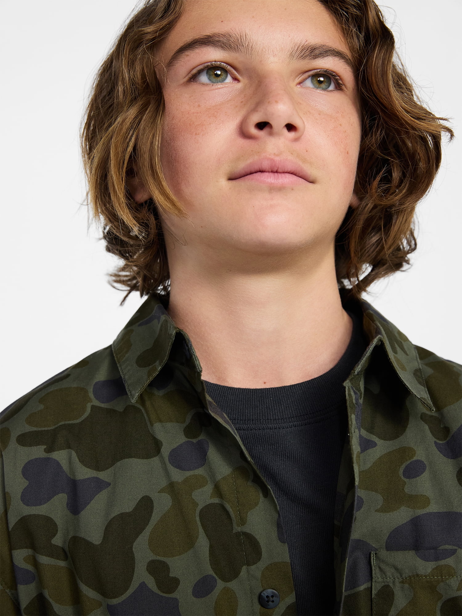 Weekend Academy Boys Button Down Shirt with Short Sleeves, Sizes 4-18