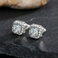 thumbnail image 3 of K-KED Fashion 925 Silver Delicate Jewelry Stud Earrings for Women Cubic Zircon Wedding Gift-Silver-Small Square, 3 of 6