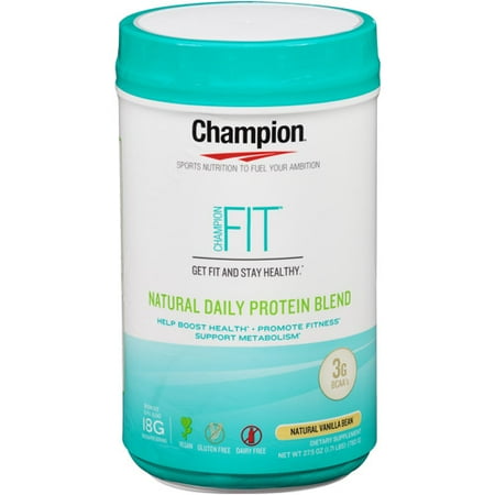 Daily Nutrition - Champion Nutrition Natural Daily Vegan Protein Powder, Vanilla, 12g Protein, 1.7 Lb