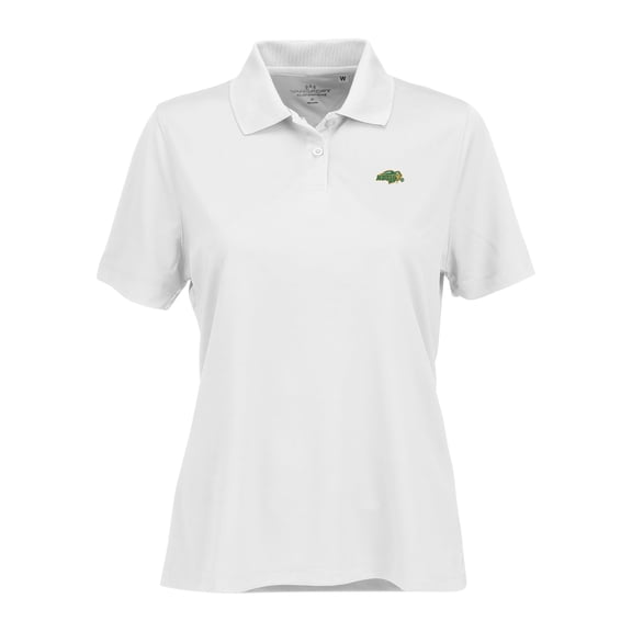 Women's White NDSU Bison Vansport Omega Plus Size Tech Polo