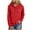 Red, variant on UngA Womens Hoodie Long Sleeve Shirts Fall Fashion V Neck Sweatshirts with Buttons Casual Trendy Pullover Tops Oversized Hoodie Women (Purple,S)