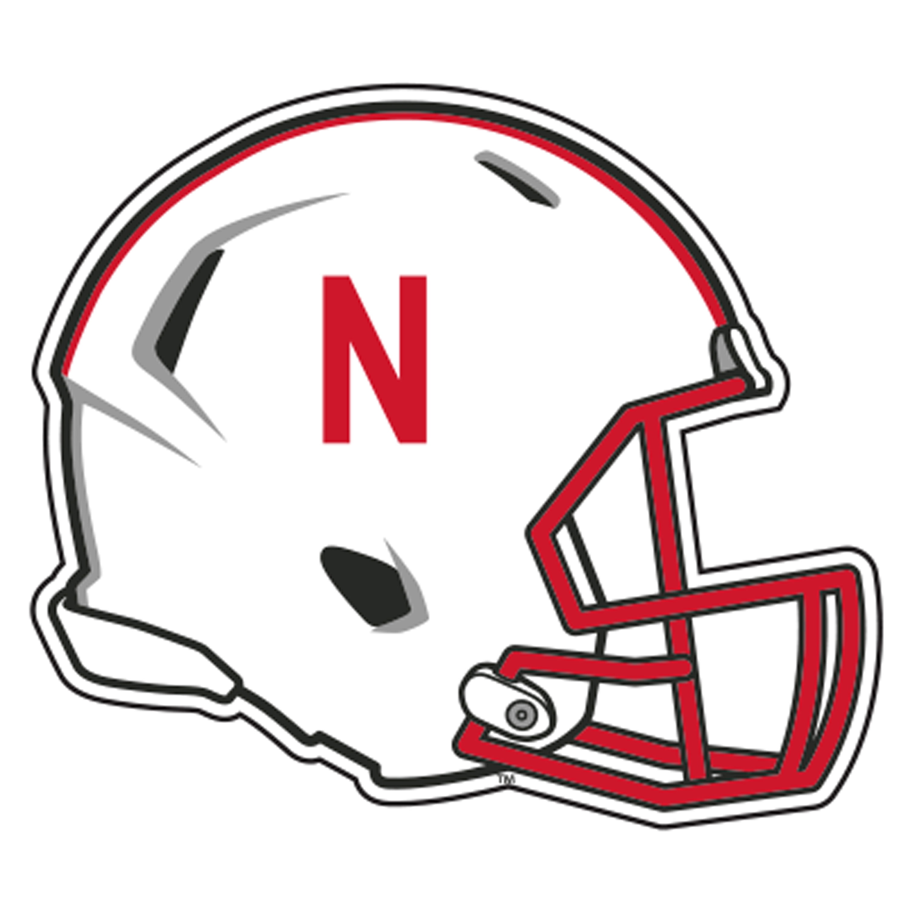 Nebraska Decal (REF N HELMET DECAL (4''8''12''), 12 in)