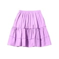 thumbnail image 7 of Khunlpohl Girl's Cotton Skirts Elastic Waisted Pleated Ruffled Hem Summer Casual Comfortable Vacation Skirt, 7 of 7