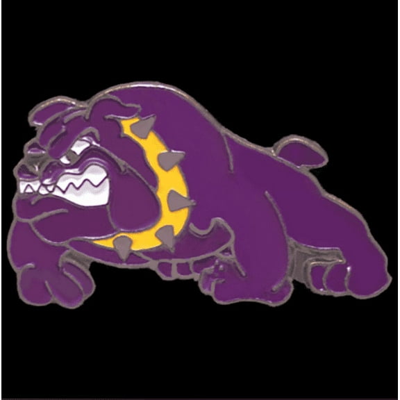 Omega Psi Phi 1” Bulldog Lapel Pin Purple/Gold
