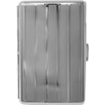 thumbnail image 1 of Silver Lines Compact Compact (16 100s) Etched Metal-Plated Cigarette Case & Stash Box, 1 of 4