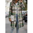 thumbnail image 5 of PRETTYGARDEN Womens Plaid Shacket Jacket Fall Fashion Long Sleeve Button Up Flannel Shirt Winter Clothing Woolen Coats, 5 of 6