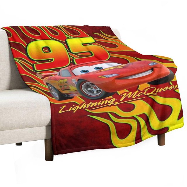 Manta de Lightning McQueen, manta de tela de superficie vertical súper suave de varios tamaños, acogedora y cálida, adecuada para cama, sofá, campamento, viajes, para todas las estaciones, liviana y