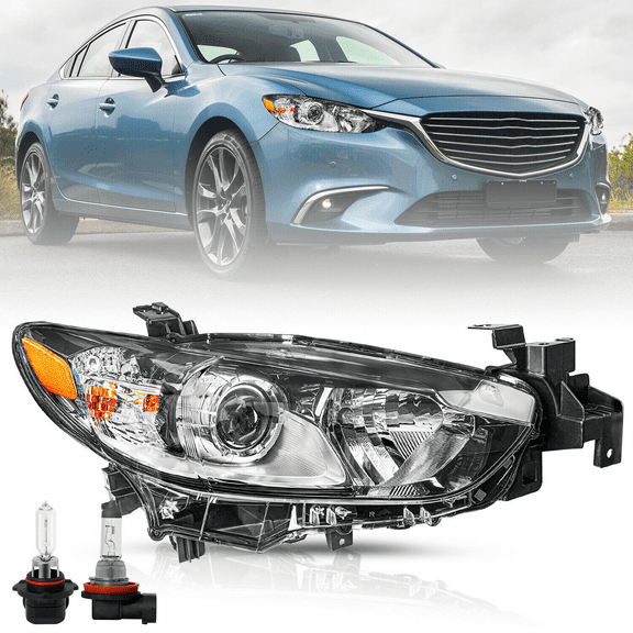 For 2014-2017 Mazda 6 Halogen Right Passenger Side Headlight W/BULBS RH
