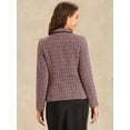 thumbnail image 4 of DARING DIVA Women's Notch Lapel Long Sleeve Elegant Business Jacket M Red Black, 4 of 6