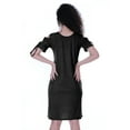thumbnail image 3 of Moomaya Cold Shoulder T-shirt Dress Round Neck Casual Knee Length Summer Dresses For Womens, 3 of 7