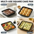 thumbnail image 6 of 8 Inch Square Non-Stick Baking Pan 8-Piece Set, Scratch-Resistant Easy Clean Pan for Home Baking, Dishwasher Safe, 6 of 7