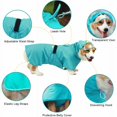 thumbnail image 2 of Dog Raincoat Hooded Jacket Transparent Visor Waterproof Cape for Small Medium Large Dogs, Blue M - Blue M, 2 of 4