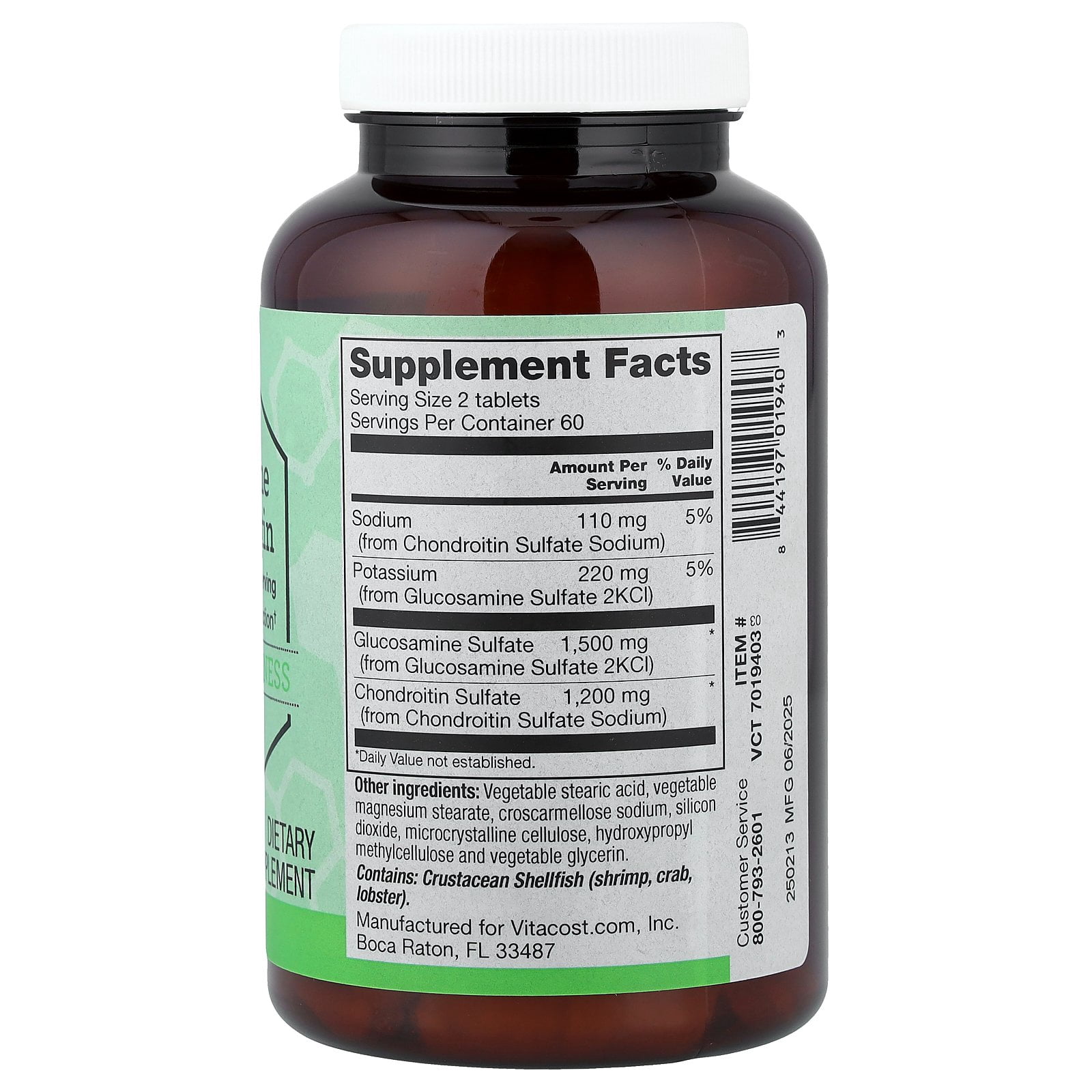 Vitacost Synergy®, Glucosamine & Chondroitin, 120 Tablets