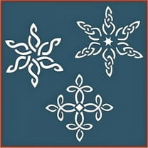 Celtic Snowflake Stencil Set for painting, Christmas decor, Reusable Mylar DIY Art & Craft template, Viking Symbols, Irish Welsh Knotwork - The Artful Stencil