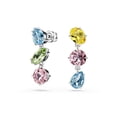 thumbnail image 2 of Pendientes Swarovski Gema Drop asimétricos multicolores en rodio, 2 of 5