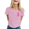 thumbnail image 1 of Stylish Women's T Shirts For Everyday Wear Featuring Breast Cancer Awareness Print Loose Fit And Comfortable Casual Design Perfect For Spring Summer And Fall, 1 of 6