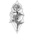 thumbnail image 2 of onlyliua Ofertas Tatuajes con Bocetos Pegatinas Abstractas Pegatinas Flores Rosas, 2 of 2