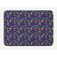 thumbnail image 1 of New Orleans Bath Mat, Fat Tuesday with Fleur De Lis Colorful and Hats Pattern Jazz Trumpet, Plush Bathroom Decor Mat with Non Slip Backing, 29.5" X 17.5", Multicolor, by Ambesonne, 1 of 2