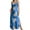 Blue, variant on Nightgown for Women Loose Sleepwear V Neck Pajama Dress Soft Nightshirt Sleeveless Nightdress Chemise Blue S