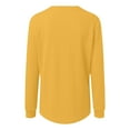 thumbnail image 5 of ZJXFGS Womens Plus Size Casual Shirts Blouses for Women Dressy Long Sleeve Shirt for Women Women Long Sleeve Tops Cute Tops Womens Tops 3/4 Length Sleeve Yellow S, 5 of 5