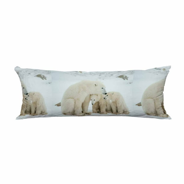 polar bear down body pillow