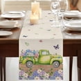 thumbnail image 3 of Table Runners 72 Inches Long Dress Scarves, Blue Purple Floral Farmhouse Kitchen Table Runner, Coffee Tablerunners, Spring Vintage Hydrangea Flower Truck 18x72 Inch, 3 of 9