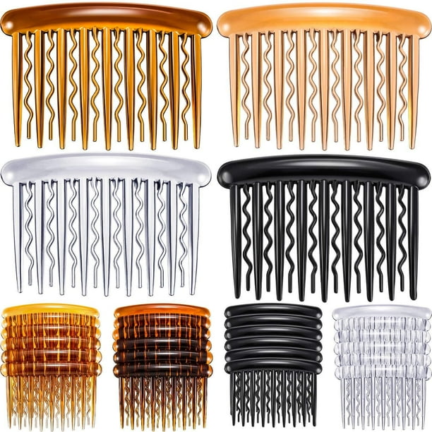 24 Pieces Plastic Hair Side Combs Wave Teeth Hair Combs Hair Clip Comb