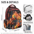 thumbnail image 3 of FUIALDOLG Colorful Flame Art Kids Backpack with Lightweight Multiple Pockets School Bookbag, Comfortable 17 Inch Bookbags for Hiking Camping Daily Use, 3 of 6