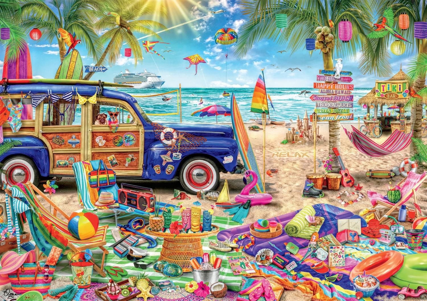 Buffalo Games - Aimee Stewart - Beach Vacation - 300 Piece Jigsaw Puzzle