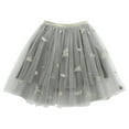 thumbnail image 2 of WhouRiu Toddler Girl's Skirt Feather Embroidery Sequin Ballet Dance Skirt Children Knee-Length Tulle Festive Party Skirts Gray,Sized 2-3, 2 of 5