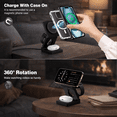 thumbnail image 5 of Geyo 3-in-1 Magnetic Charging Station for Multiple Devices, Travel Foldable Wireless Charger Stand, Compatible with iPhone, Watch, Earbuds, Black, 5 of 7