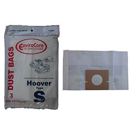 3 bags (1 pkg) Compatible with Hoover Type S Vacuum Cleaner Bags 43655097, 4010064S, 4010344S, 4