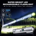 thumbnail image 2 of Rechargeable high-lumen flashlight, 5000 lumens super bright LED flashlight, tactical flashlight with Cob sidelight, waterproof, 2 of 5