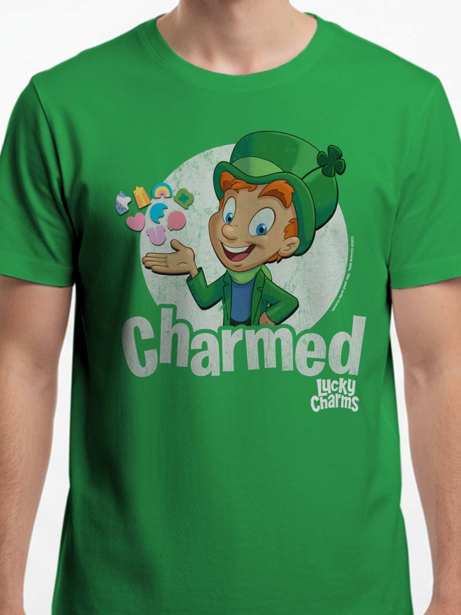 Lucky Charms, Men's & Big Men's St. Patrick's Day Graphic Tee, I Am Charmed, Sizes S-3XL