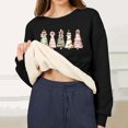 thumbnail image 5 of Danhjin Christmas Sweatshirts for Women Fleece Lined Festive Print Oversized Pullover Tops Long Sleeve Loose Crew Neck Fall Winter Fashion Casual Warm Shirts, 5 of 7