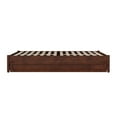 thumbnail image 3 of Barcelona Full Solid Wood Panel Platform Bed with Twin Trundle in Walnut, 3 of 5