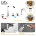 thumbnail image 4 of Vikran Triple Handle Deck-Mount Roman Tub Faucet in Chrome with Handshower, 4 of 11