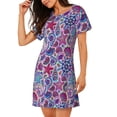 thumbnail image 2 of Fotbe Cute Nautical Bata de Dormir para Mujer con Estampado, Camisón de Algodón de Manga Corta, Ropa de Dormir Casual, 2 of 6