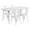 White, variant on Flash Furniture Commercial Grade 31.5" x 63" Rectangular Orange Metal Indoor-Outdoor Table Set with 4 Stack Chairs