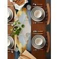 thumbnail image 2 of Boanket Blue Gold Mountain Table Runner - 120 Inch Long, Kitchen Dining Table Runner Dresser Scarves, Country Abstract Marble Texture Farmhouse Decor for Coffee Tables Wedding Party Banquet, 2 of 8